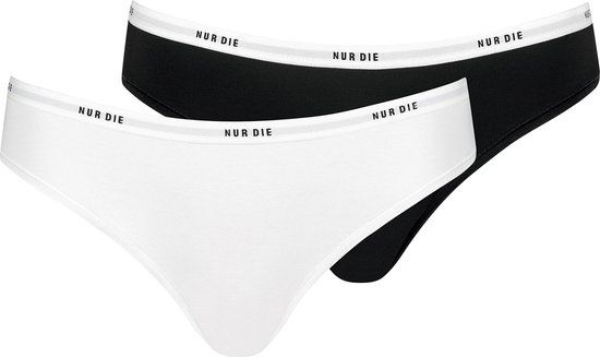 NUR DIE Slip Soft Sportiv - Zwart/Wit - Maat S - 2-pack