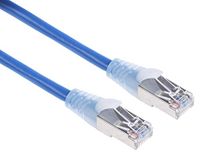 RS PRO Ethernetkabel Cat.5e, 10m, blauwe patchkabel, A RJ45 F/UTP stekker, B RJ45, PVC