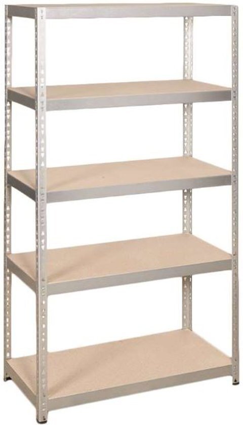GS Quality Products Opbergrek / stellingkast / stellingrek / magazijnkast - metaal - 5 planks x 175kg