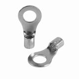 SeKi 14048 6-10 mm, 25 x ringkabelschoenen, M8, niet-geïsoleerde ringschoenen, kabelschoenen, zilver