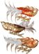 Krebs Kerst vogels - 9x stuks - op clip - bruin tinten - 11 cm - glas