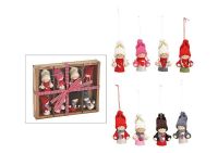 G. Wurm Kerstversieringsset Textiel Meerkleurig 8 stuk(s)