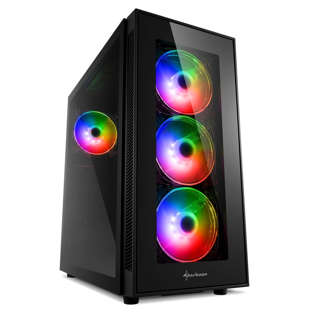 Sharkoon TG5 Pro RGB Midi Tower - Black - Tempered Glass - Gaming PC Case