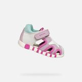 GEOX Sandaal Iupidoo Peuter Platte sandalen - Wit/Fuchsia - Maat 23