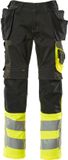 Mascot Pantalon Safe Supreme avec poches holster 17531-860 - Noir/jaune haute visibilité - C62