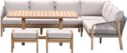 Garden Impressions Santos salon-eetset - 5-delig - rechts - acaciahout met white wash-zand