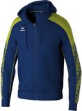Erima Evo Star Trainingsjack Met Capuchon Kinderen - Marine / Lime | Maat: 164