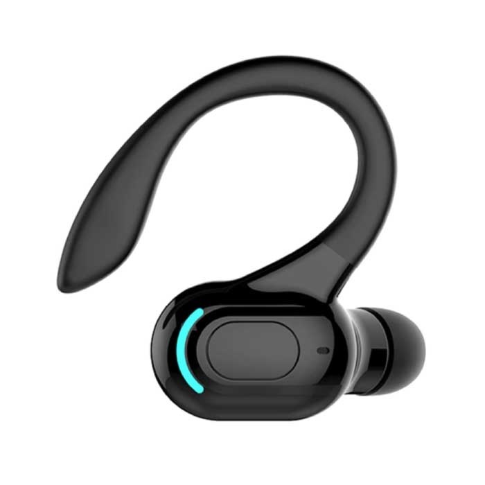 Alloyseed Draadloze Headset - Oorhaak Oordopje met Touch Control - TWS Oortje Bluetooth 5 2 Wireless Bud Headphone Oortelefoon Zwart