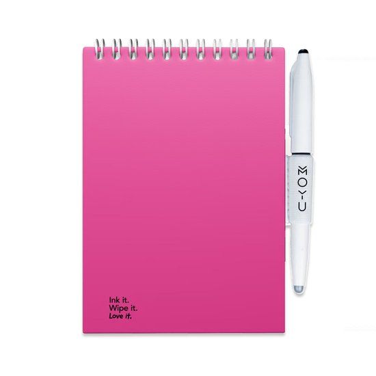 MOYU Uitwisbaar Schrijfblok A6 - Passion Pink - Hardcover