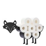Sanics® Reserverolhouder Vos – Vrijstaand & Ophangbaar – WC Papier houder – Toiletrolhouder Zwart – WC Rolhouder staand 7 Rollen