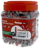 Fischer BigBox met 360 pluggen voor alle materialen DuoPower 8 x 40 + 1 SDS-Quattric boor