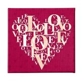 Homemania Afbeelding met hart, voor woonkamer, slaapkamer, meerkleurig, 60 x 3 x 60 cm, HM20KNV60 x 60 – 157, polyester, hout