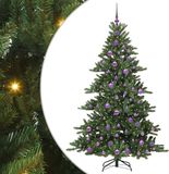vidaXL Kunstmatige Hinged Kerstboom Groen 180 cm PVC en Staal