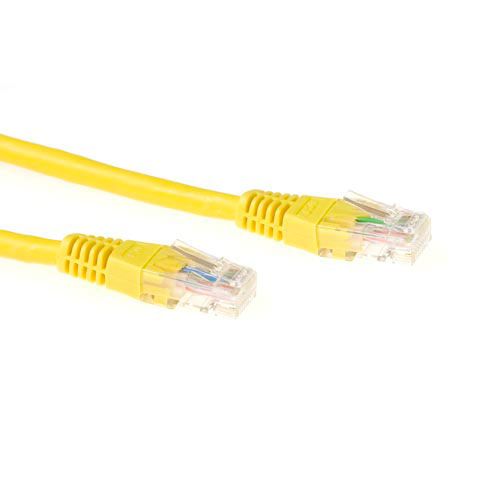 ACT Gele 0,5 meter LSZH U/UTP CAT6 patchkabel met RJ45 connectoren