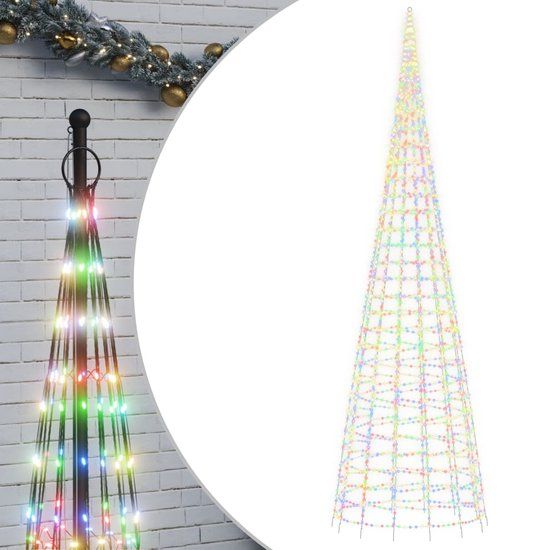 vidaXL LED-kerstboom 3000 LEDs Kleurrijk 800 cm