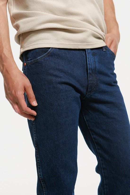 Wrangler 13MWZ Men's Straight Fit Jeans - Blue - W33/L34