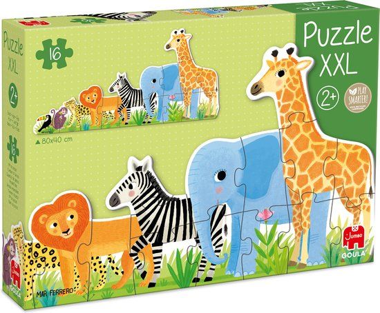 Goula Vormenpuzzel XXL Jungle - 16 stukjes - Vanaf 2 jaar