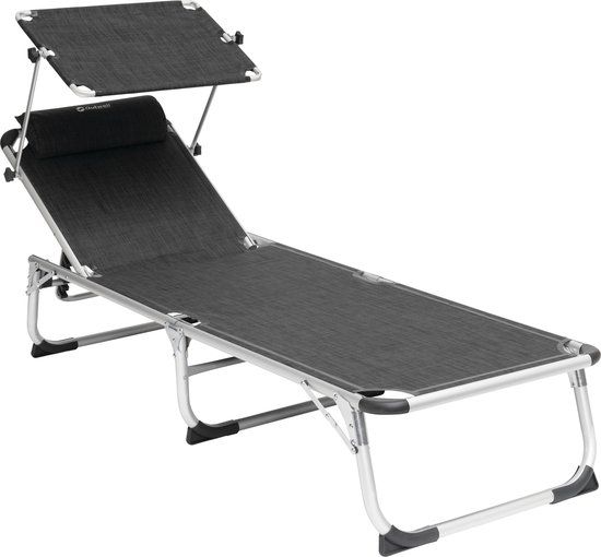 Outwell Victoria Lounger Klapstoel - Zwart/Grijs