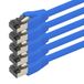 1aTTack.de 1m Cat 8 netwerkkabel CAT8 kabel blauw - 5 stuks Cat.8 LAN 2000 MHz 40 Gbit s 40GBase-T Poe+ patchkabel Ethernetkabel LSZH - 5 x 1 meter blauw