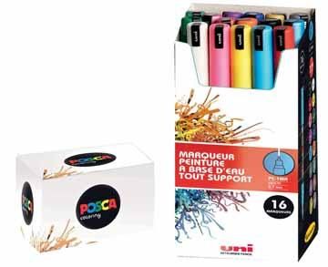 POSCA PC-1MR - 16 Assorted Color Bullet Tip Paint Markers
