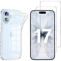 Phonillico® Hoes voor iPhone 17 met 2 Gehard Glas Schermbeschermers