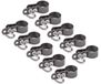 Alberts 832292 klem voor spanstaaf voor gaas | verzinkt, antraciet-metallic | klem-Ø 34 mm | Set van 10