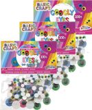 Merkloos 240x Wiebel ogen sticker gekleurd - 5 / 8 / 15 mm - Hobby/knutsel artikelen
