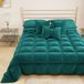 PETTI Artigiani Italiani - Winterdekbed voor Lits-jumeaux (160/180 cm) - 260 x 270 cm van Fluweel, Dubbelzijdige Hypoallergene Bedsprei 350 g/m², Warm Dekbed, Petrol, Made in Italy