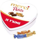 merci Coffret cadeau cœur "Je t'aime" - 7 saveurs - cadeau chocolat - cadeau Saint-Valentin - giftbox - 115g