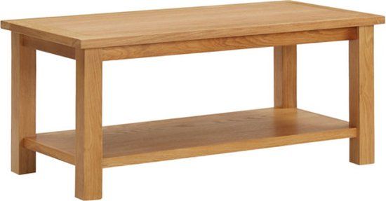 vidaXL Salontafel 90x45x40 cm massief eikenhout