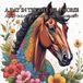 A day in the life of a Horse: Adult and Teen Coloring Book with Encouraging Scriptures