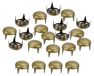 80 boutons en cuivre, ronds, laiton, 12 mm, pour projets de bricolage