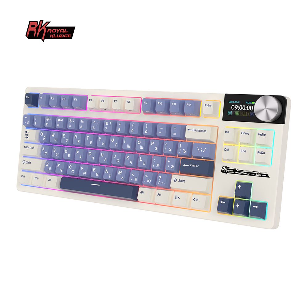 RK ROYAL KLUDGE S85 - 75% RGB - Russisch mechanisch toetsenbord - Draadloos/Bluetooth/USB