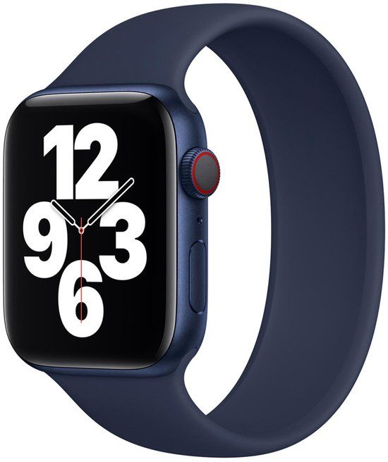 Apple Siliconen solobandje voor de Apple Watch | 38/40/41/42 mm - Maat 1 - Deep Navy