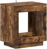 vidaXL Bijzettafel Gerookt eiken 60 x 40 x 65 cm Bewerkt hout