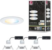 Paulmann LED-inbouwlamp Nova Coin IP44 rond 78 mm Tunable White 3x6W 3x530lm 230V Wit mat Aluminium