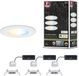 Paulmann LED-inbouwlamp Nova Coin IP44 rond 78 mm Tunable White 3x6W 3x530lm 230V Wit mat Aluminium