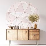 LUMALÉA Sticker Mural Rond / Cercle - Motif Géométrique - Diamètre 150 Cm - Adhésif Mat