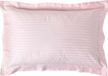 Homescapes Satijn Streep Katoen Kussensloop 50x75 cm met Sierrand – Roze – 100% Egyptisch Katoen Satijn – Draaddichtheid 330