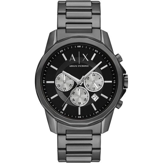 Armani Exchange AX1765 Heren Horloge - Grijs - 44mm - Stalen Band - 2024 Model