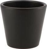 DK Design Bloempot/plantenpot Vinci - zwart mat - voor kamerplant - D13 x H15 cm