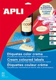 APLI 11800 Permanente Creme etiketten 70,0 x 37,0 mm 20 vellen