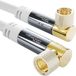 KabelDirekt SAT TV Kabel – 2m, 90°, wit