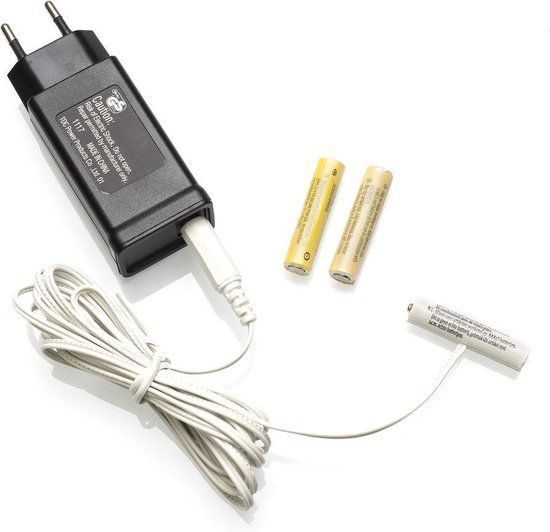 Konstsmide Batterijlader 4,5v AAA Zwart 4-delig | Inclusief batterijen