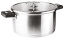 Lacor - 56610 set met 3 kookpannen combi + handgreep, stapelbaar, geschikt voor inductie, vaatwasser en oven, roestvrij staal 18/10, Ø 16 cm, ø18 cm en Ø 20 cm