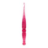 Ommi Ergonomische Haaknaalden | Handgemaakte 7" Haaknaald | Breinaald, Knutselgaren Weave | Beste cadeau! (Roze glitter) (4 mm)