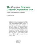 The Independently Published The Readable Delaware General Corporation Law Paperback