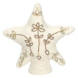 Flèche sapin, étoile, blanc, feutrine