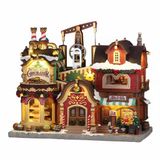 Lemax Holly Jolly Chocolatier & Mrs. Claus Coffee Shop - Animatie