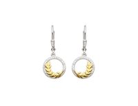 Magneti Amona Jewelry Luxe Zilver Oorhangers met Goudkleurig Bladeren